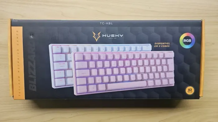 Teclado Husky Blizzard Mecânico 60% Switch Vermelho Gamer