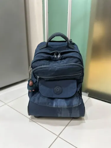 Mochila Kipling Original com Rodinha 2 em 1 - Azul Marinho - Usada