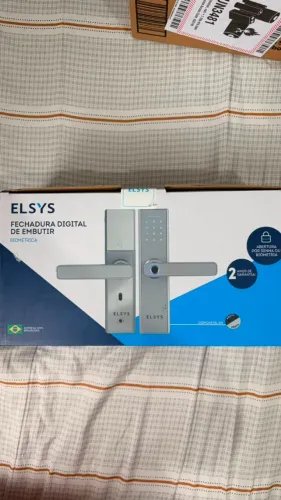 Fechadura Digital de Embutir Com Biometria Esf-DE2000B Elsys