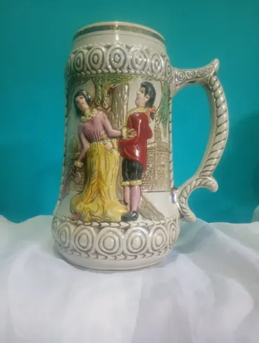 Antiga caneca para chopp em cerâmica 4,5L  1º festival de vinhos  Niterói 