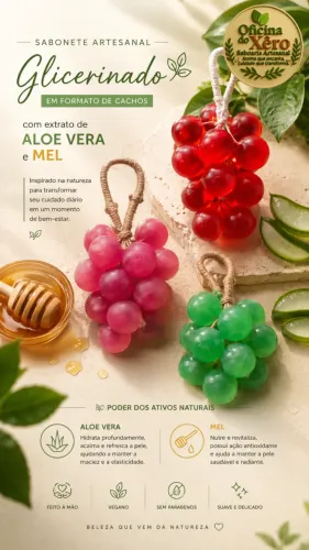 Sabonete Vegetal Glicerinado Artesanal - Oficina do Xêro