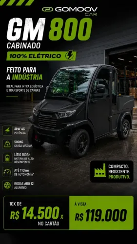 Veículo Elétrico Cabinado - GM 800