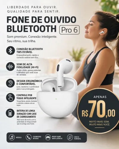 Fone bluetooth 