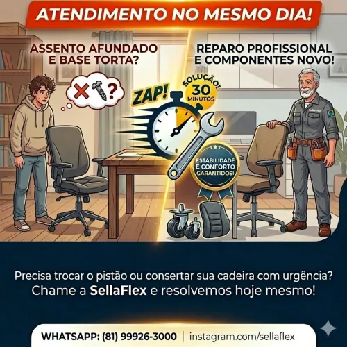 Cadeira de escritório conserto 