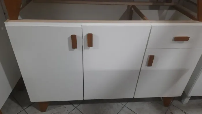 Balcão de pia 1m20 MDF com madeira