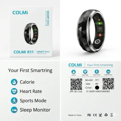 Anel Inteligente Colmi R11 Original Tam 9 Com Estojo Carga