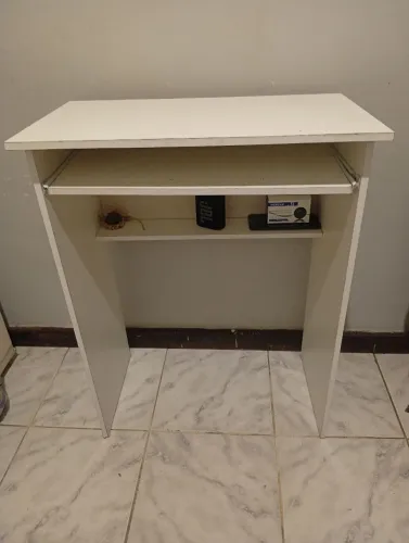 Escrivaninha Estudo Home Office Industrial Pra Escritório Cor Branco AJL Mesa Multiuso