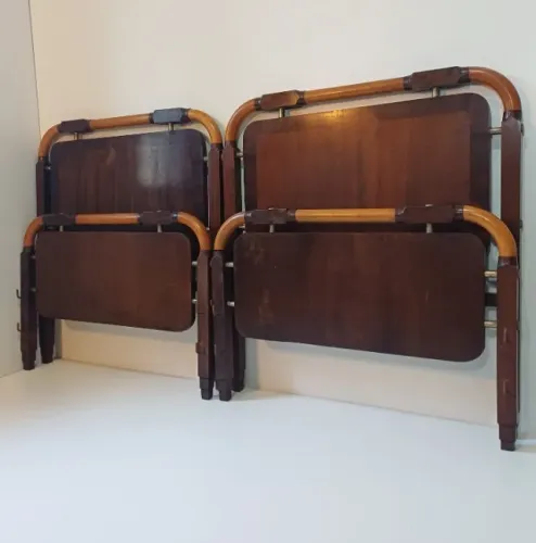 Cabeceira e pé (peseira) de cama patente de solteiro vintage, valor por unidade