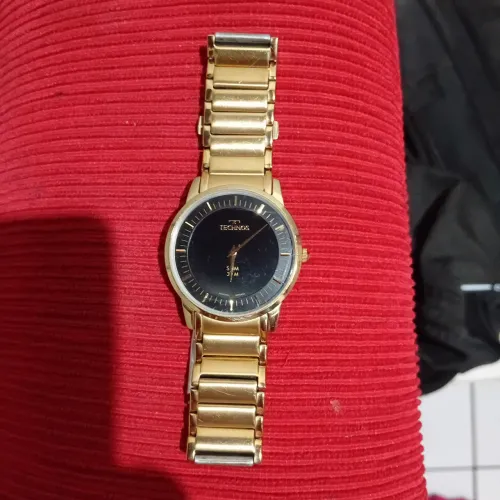 Relógio Technos Masculino Slim Dourado