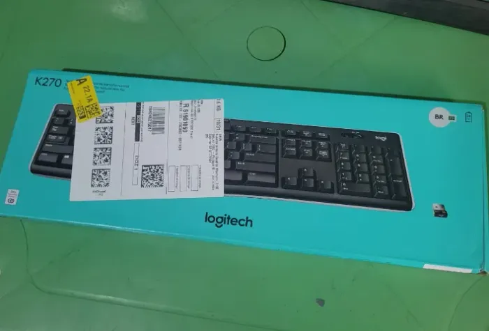 Teclado sem fio Logitech K270 com 8 Teclas Multimídia
