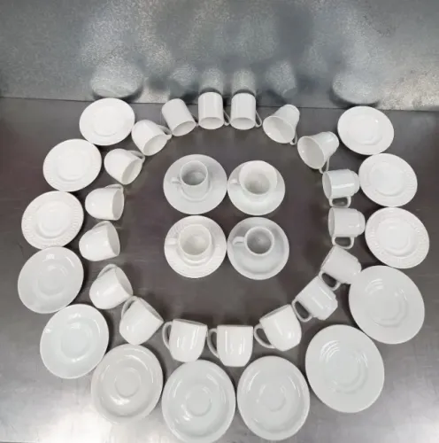 21 Xícaras Café + Pires Porcelana