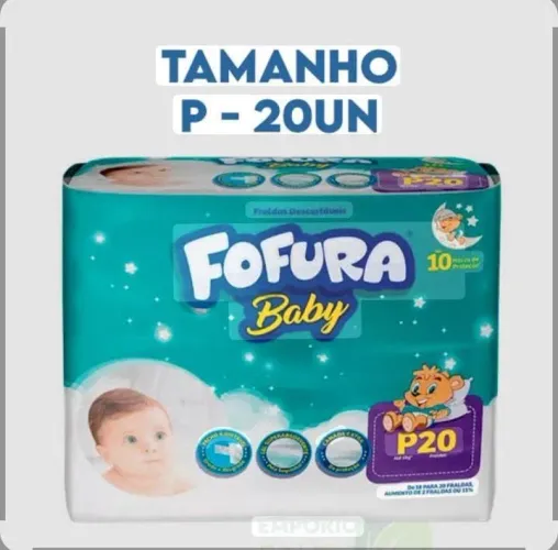 FRALDAS FOFURA BABY P (7 pacotes)