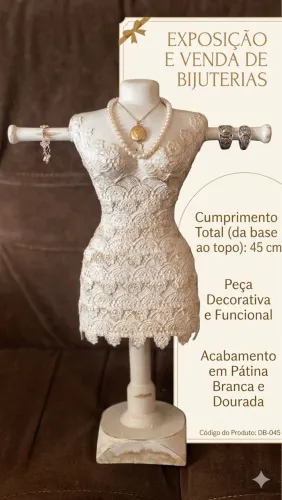 Porta joias manequim expositor colares e pulseiras