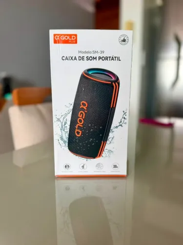 Caixa De Som Portátil A'gold Sm-39 Bluetooth Led Rgb
