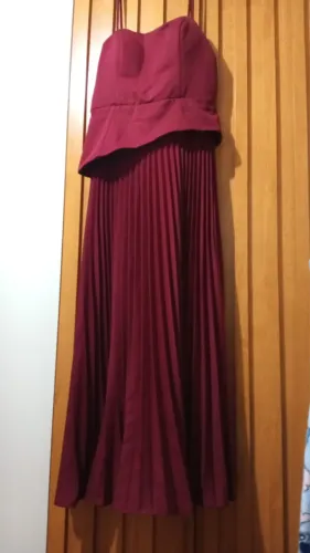 Vestido de Festa Bordo/Marsala