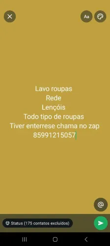 Trabalho lavando