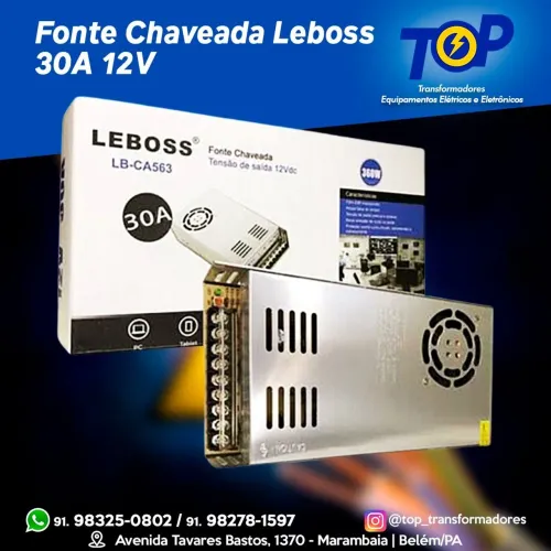 Fonte chaveada 30A Leboss