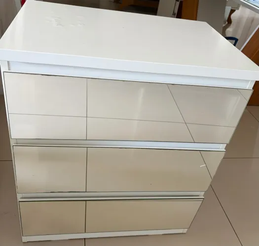 Criado-mudo TOK STOK Branco com espelho