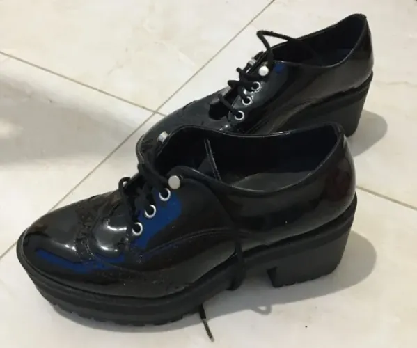 Sapato Oxford Verniz Preto