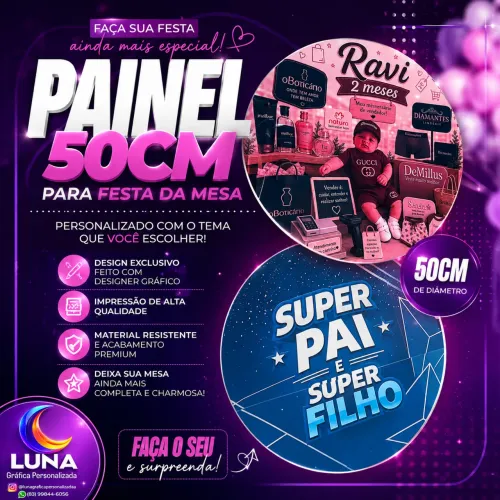 Painel personalizado para festa