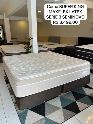 Cama box SUPER KING MAXFLEX LÁTEX SEMINOVO TOP - ENTREGAMOS