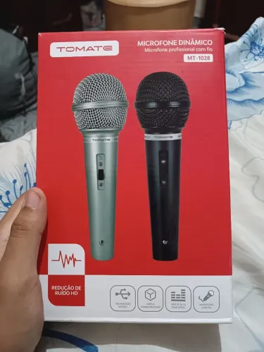 Kit 2 Microfones Tomate com Fio P10 NUNCA USADO