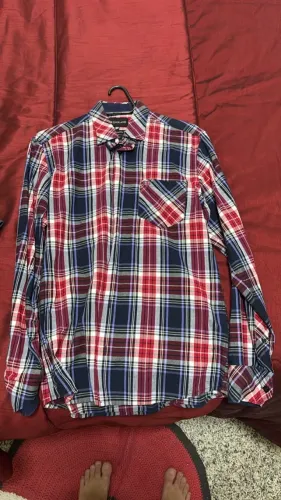Camisa Social England original xadrez manga longa - tamanho PP