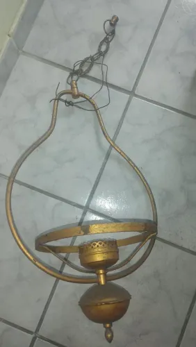 Luminária pendente rústica de estilo antigo/retrô, semelhante a uma lamparina