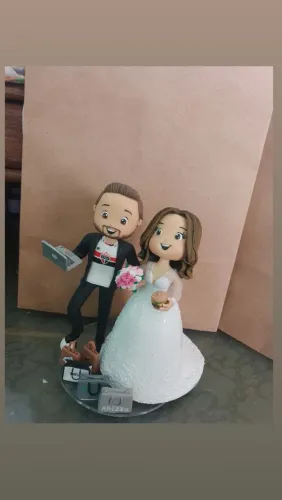 Noivinhos personalizados biscuit por encomenda