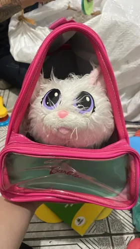Bolsa Pet Barbie com Gatinho de Pelúcia