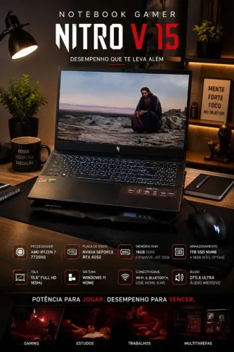 NOTBOOK GAMER ACER NITRO V15 1.512T SSD nvme