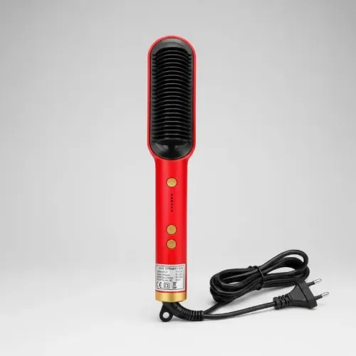 Escova Alisadora Elétrica Profissional Vermelha 127v