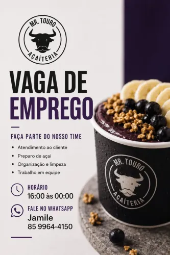 Trabalhar no Açaí
