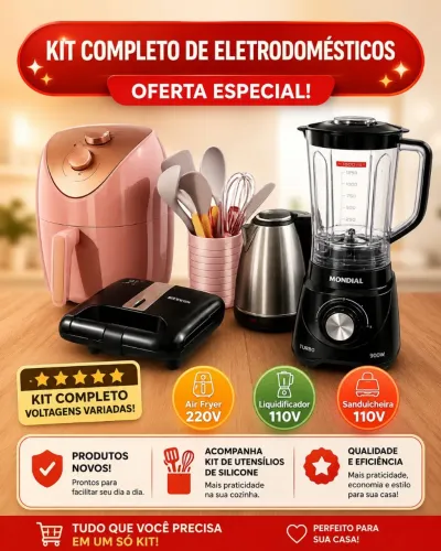 Air freyer, liquidificador, chaleira, sanduícheira