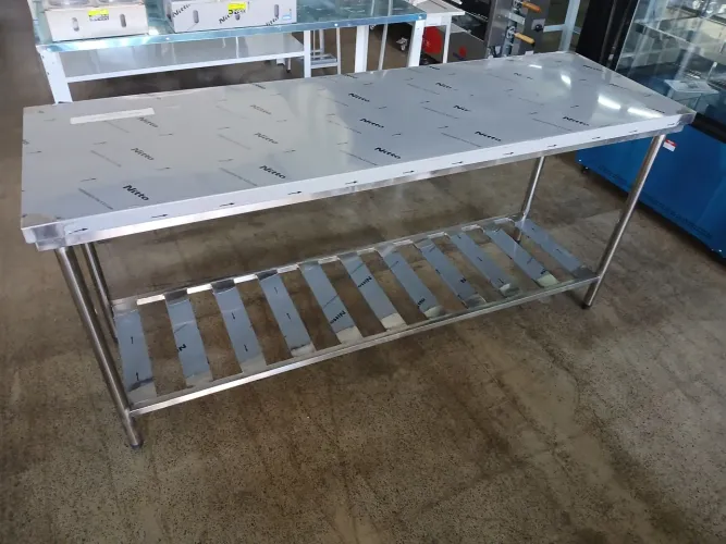 Mesa Inox  190x60 Gradeada  Reforçada  Danillus 
