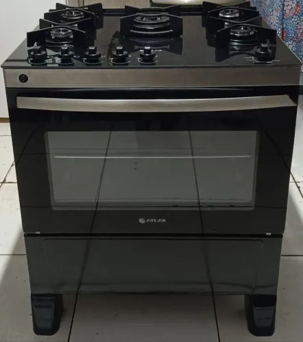 Fogão 5 bocas Atlas Elétrico mesa de vidro ENTREGO