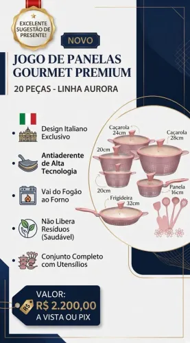 Jogo de Panelas Premium Gourmet