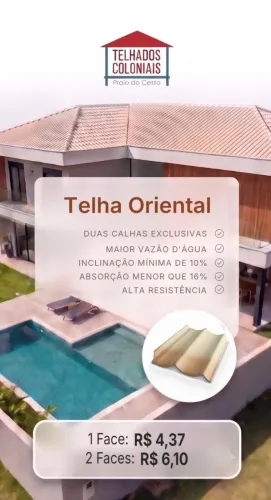 ? Telha Oriental Preço para Telhados- Vila Velha ES