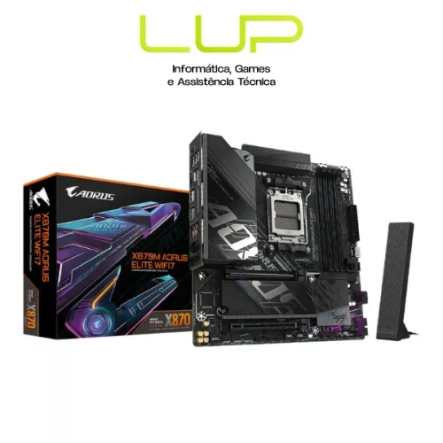(LOJA FÍSICA) Placa Mae Gigabyte X870M Aorus Elite Wifi7, DDR5
