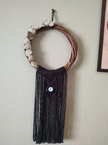 Decoração Boho Preta com Olho Grego  Peça Exclusiva