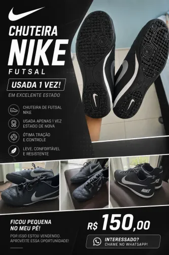 Chuteira futsal Nike N39 