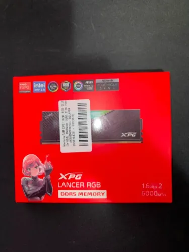 Memória RAM XPG Lancer, RGB, 32GB (2x16GB), 6000MHz, DDR5, CL30, Preto - AX5U6000C3016G-DC