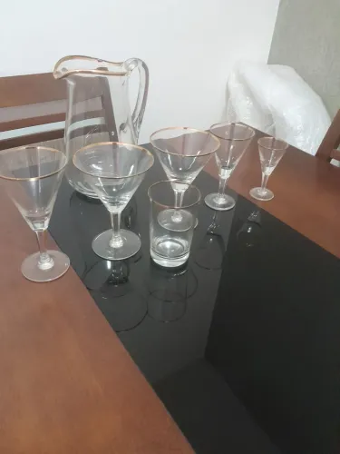 Jogo de cristal de mais de 50 anos