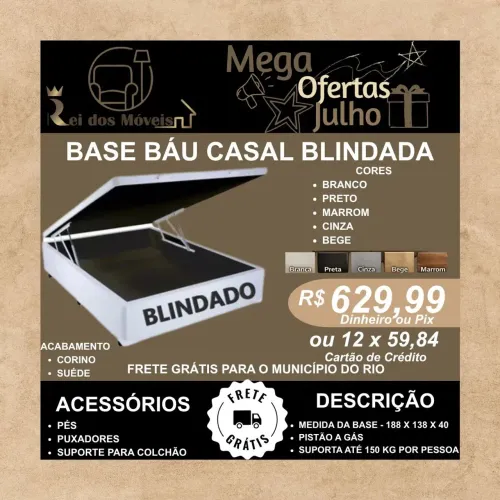 Base baú casal blindada