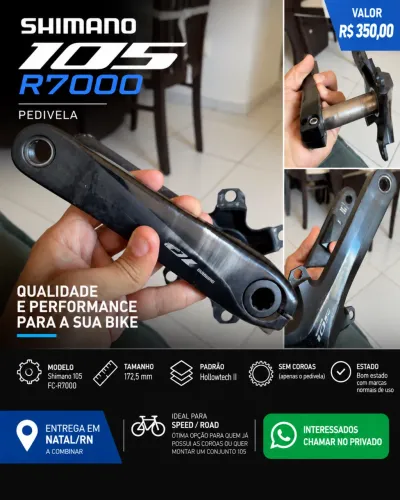 ? VENDO PEDIVELA SHIMANO 105 R7000 - 172,5 mm