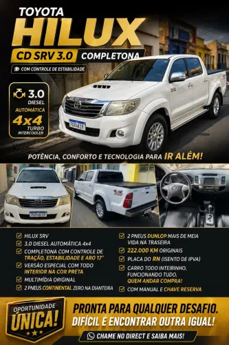 Toyota Hilux CD SRV D4-d 4X4 3.0 TDI Diesel AUT 2014