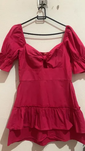 Vestido de manga bufante