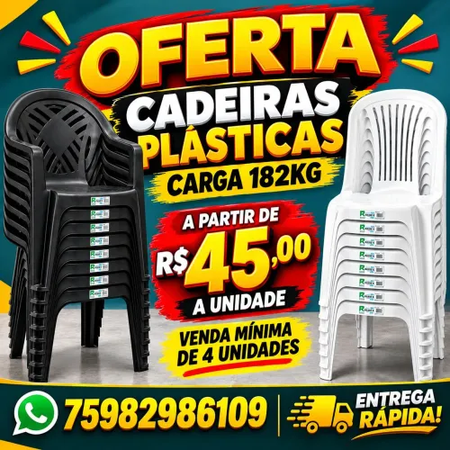 Cadeiras plásticas bistrô ou América - Oferta 