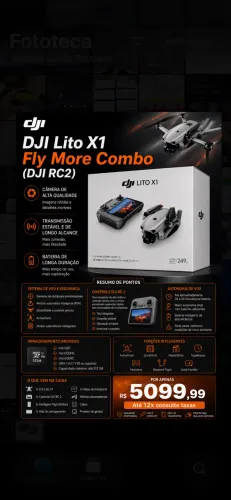 Drone dji Lito x1 fly more combo (Dji RC 2 )