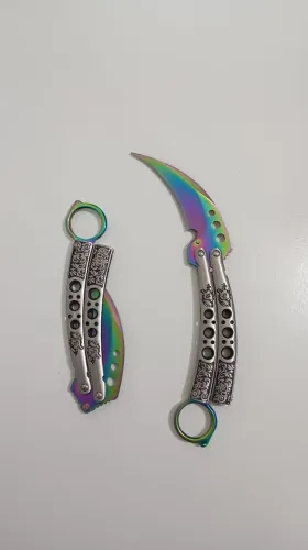 Canivete estilo karambit Butterfly Rainbow